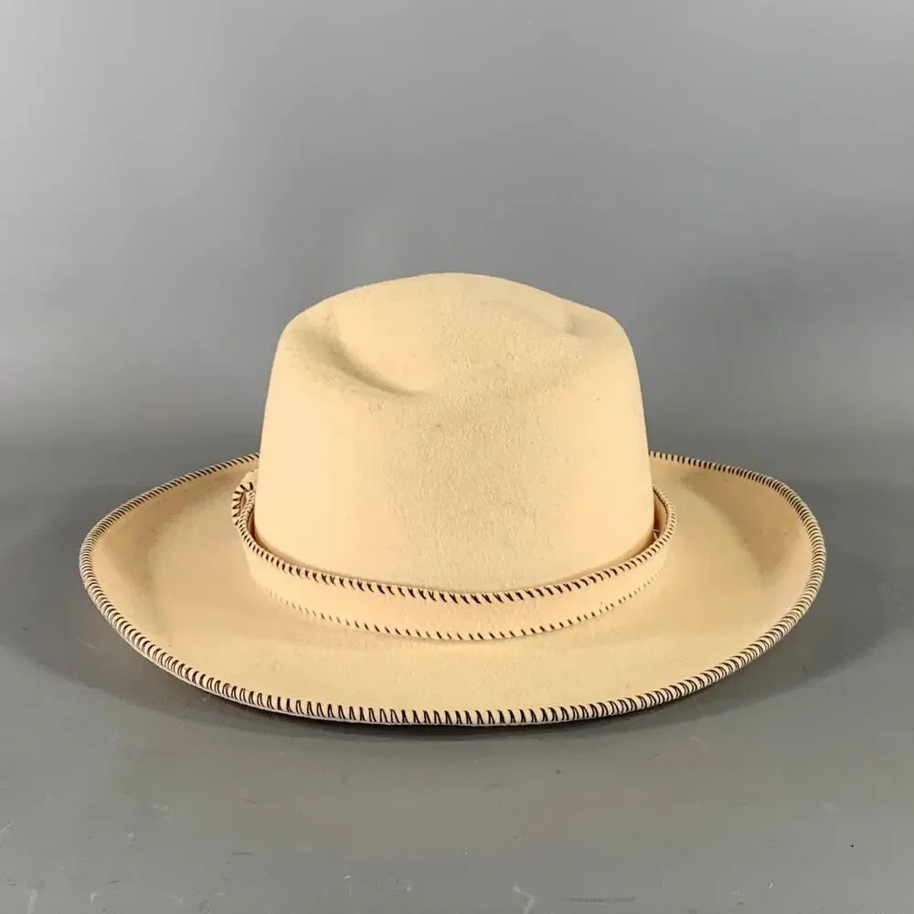 THE SCALA COLLECTION Cream Black Wool Hats